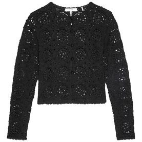 FRAME The Crochet Cardigan, Sort